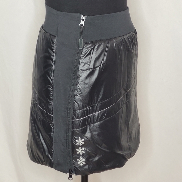 Swix Romsdal 2 Black Side Zip No Bulk Insulated Quilted Winter Skirt - Size XS - Picture 3 of 12